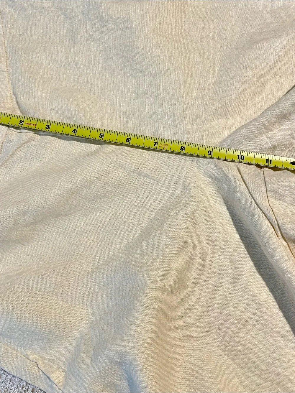Reformation XS Linen Relaxed Wide Leg Pants Light Yellow